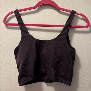 Black Scoop Neck Tank Top